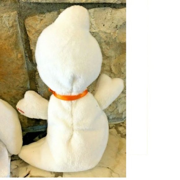 Lot of 2 Ty Halloween Ghost Beanie Babies Sheets the Ghost & Spooky the Ghost - Picture 6 of 6